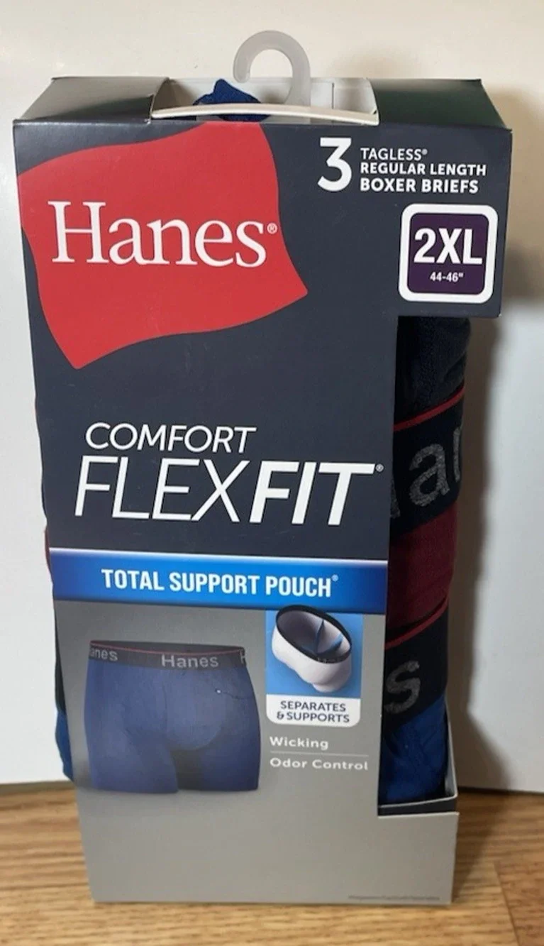 3 Pack Hanes Comfort Flex-Fit Men’s Size 2XL (44-46